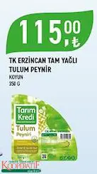 TARIM KREDİ BİRLİK ERZİNCAN TAM YAĞLI TULUM PEYNİR KOYUN 350 G TARIM KREDİ BİRLİK ERZİNCAN TAM YAĞLI TULUM PEYNİR KOYUN 350 G